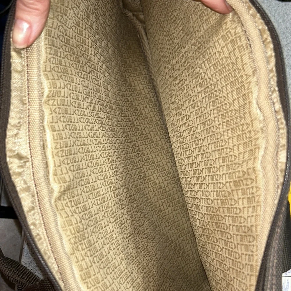 RARE LANCEL exquisite mens laptop case with ballistic nylon & brown leather trim